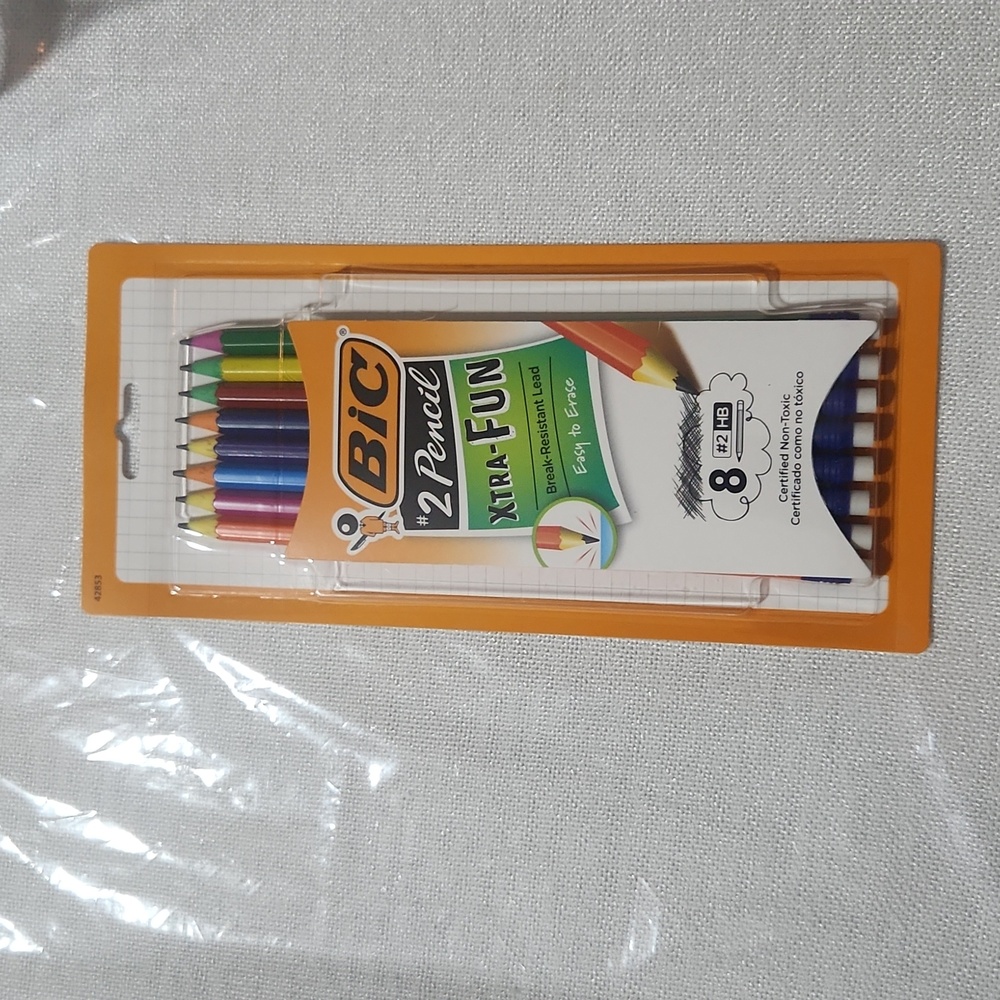 BIC Pencil Xtra Fun Extra Graphite Pencil school Number 2 art design HB 8 Count